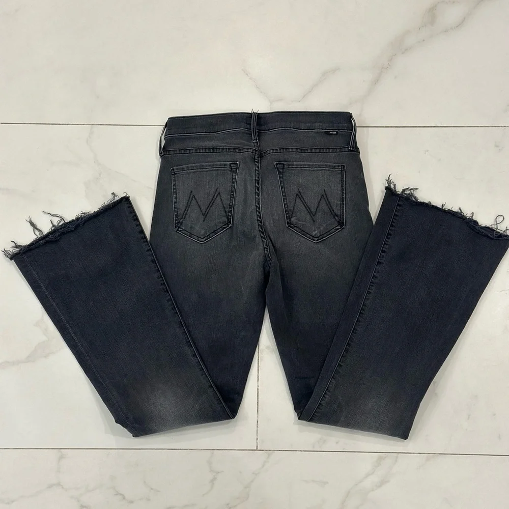 MOTHER Dark Gray Wide Leg Jeans - Picture 6 of 8